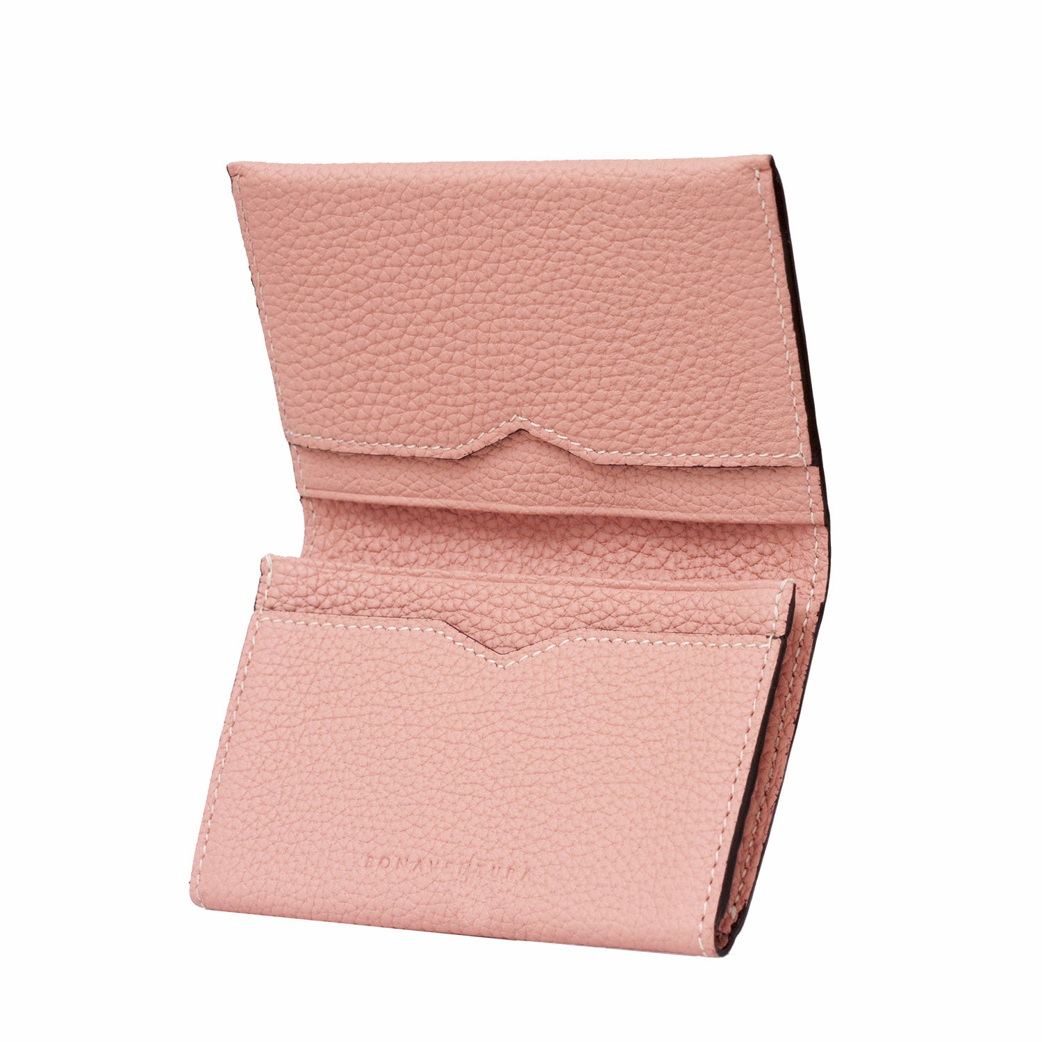 Business card case in shrink leather