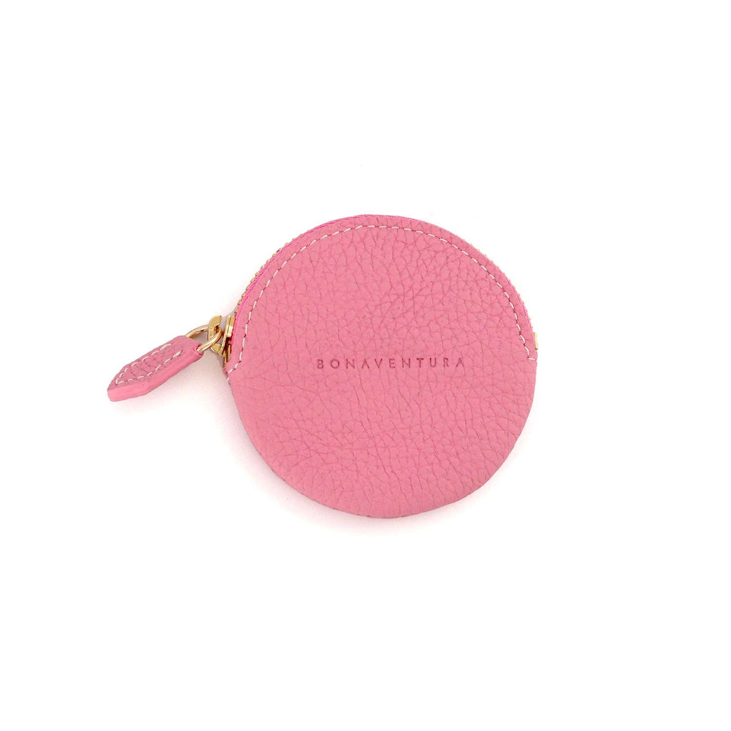 Round Coin Case Shrink Leather