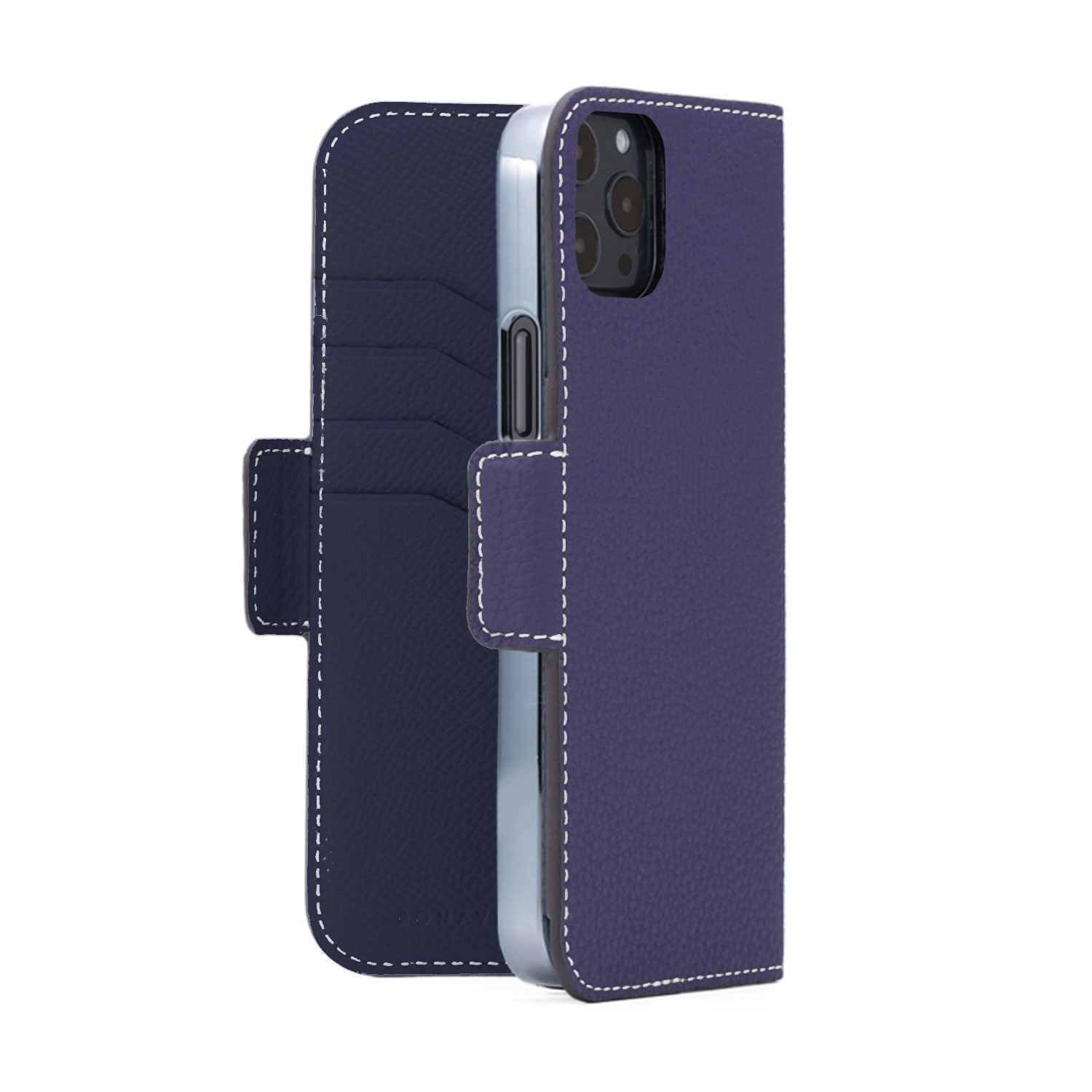 (iPhone 12 Pro Max) Stand Diary Case Shrink Leather