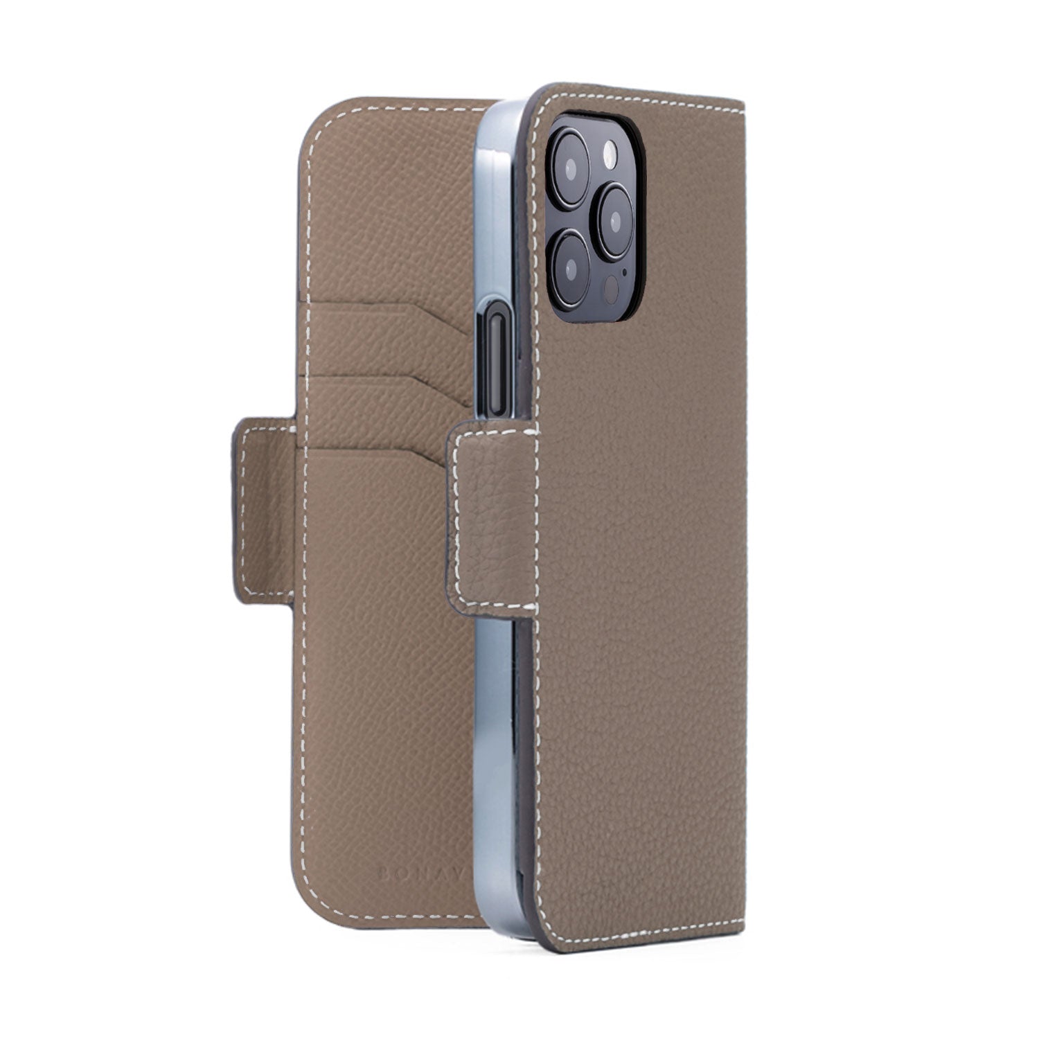 (iPhone 14 Pro) Stand Diary Case Shrink Leather