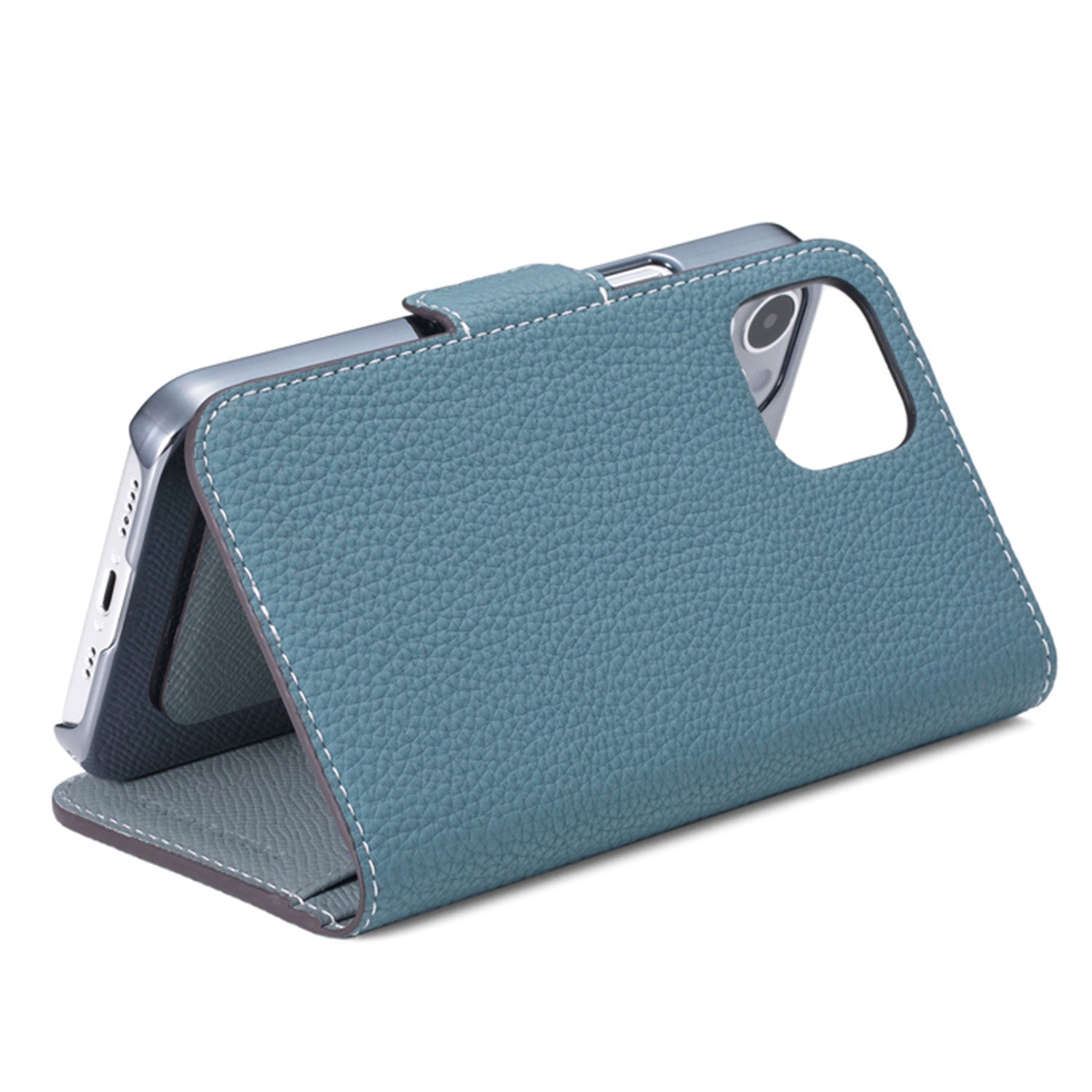 (iPhone 14 Pro Max) Stand Diary Case Shrink Leather
