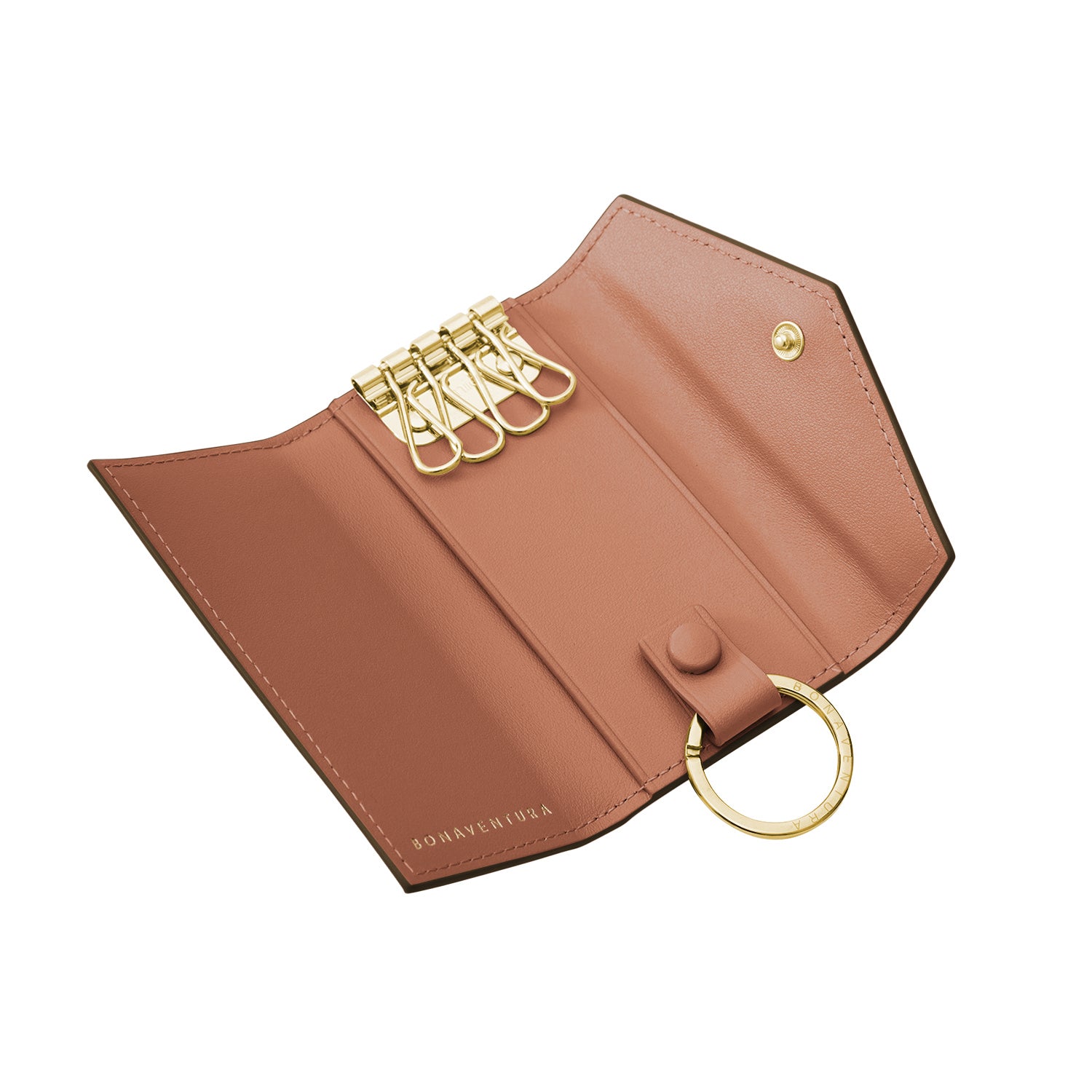Slim key case in shrink leather