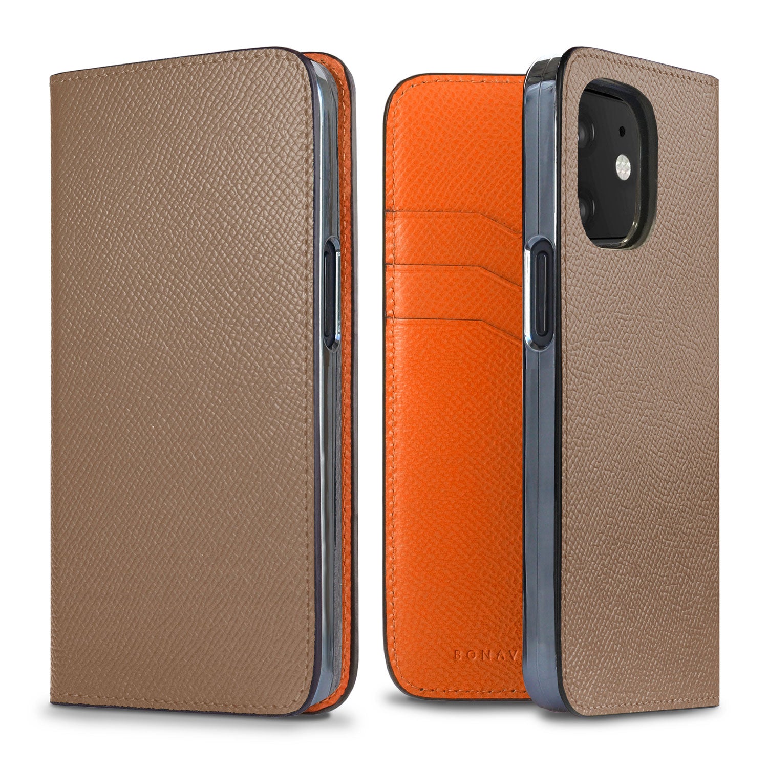 (iPhone 12 mini) Diary case in Noblesse leather