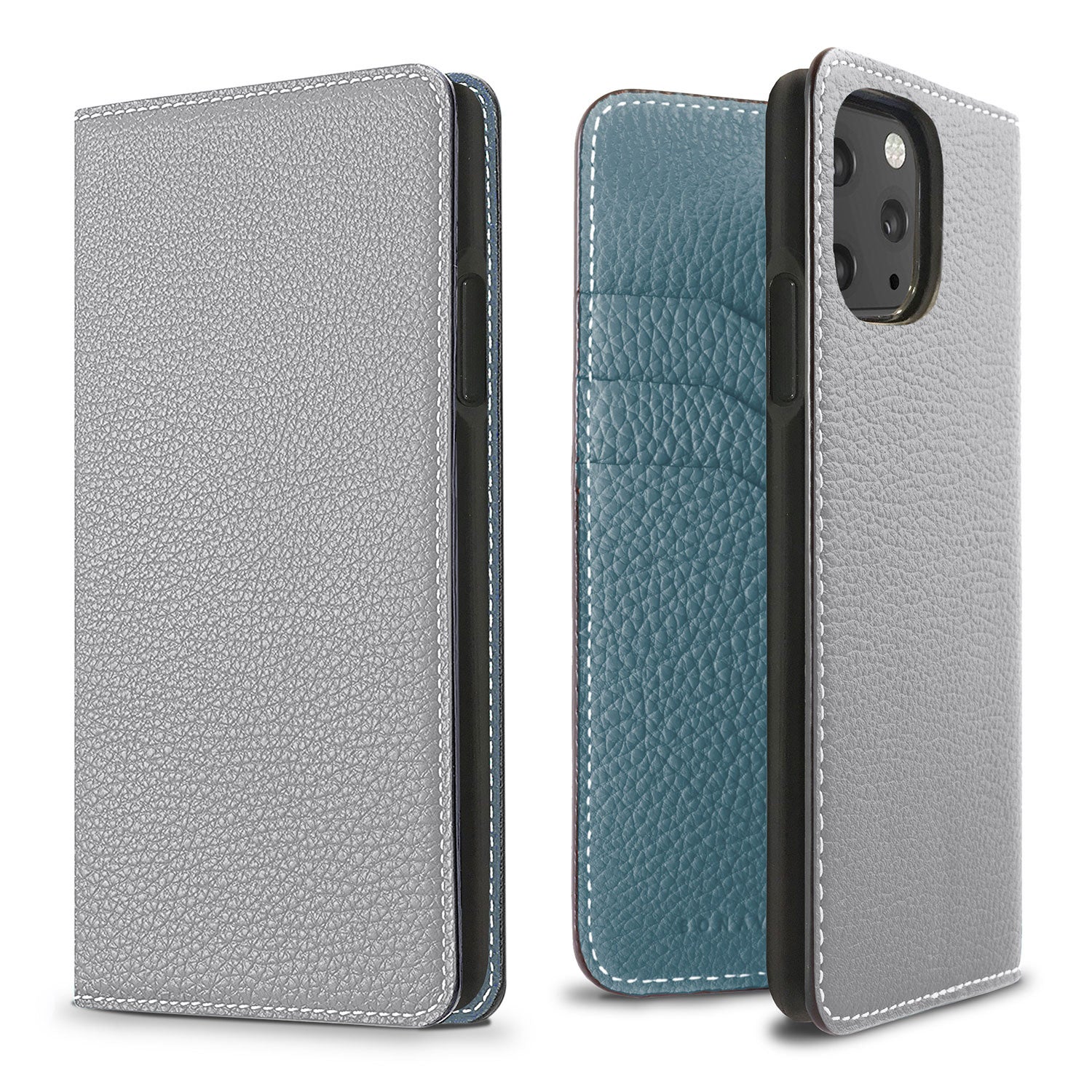 (iPhone 11 Pro) Diary case in shrink leather
