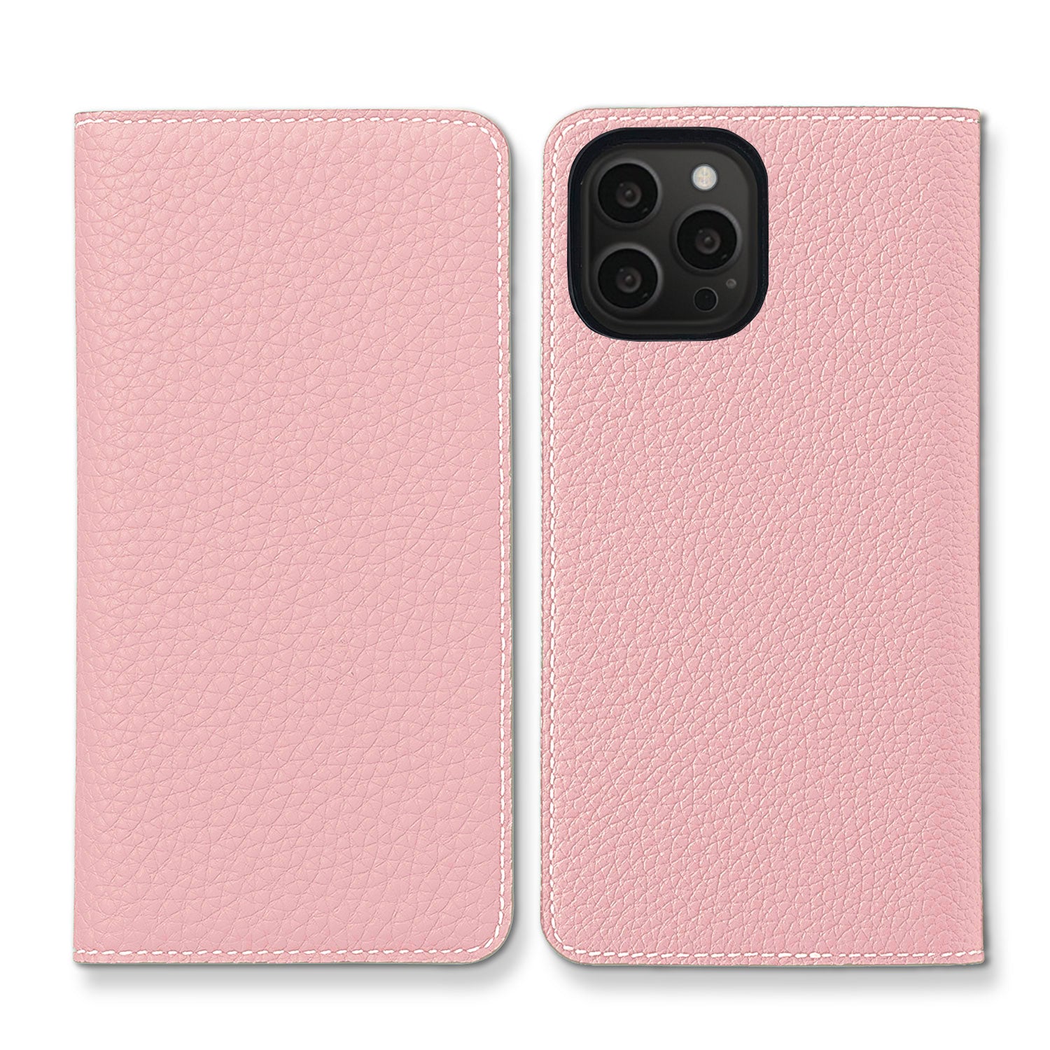 (iPhone 13 Pro Max) Diary Case Shrink Leather