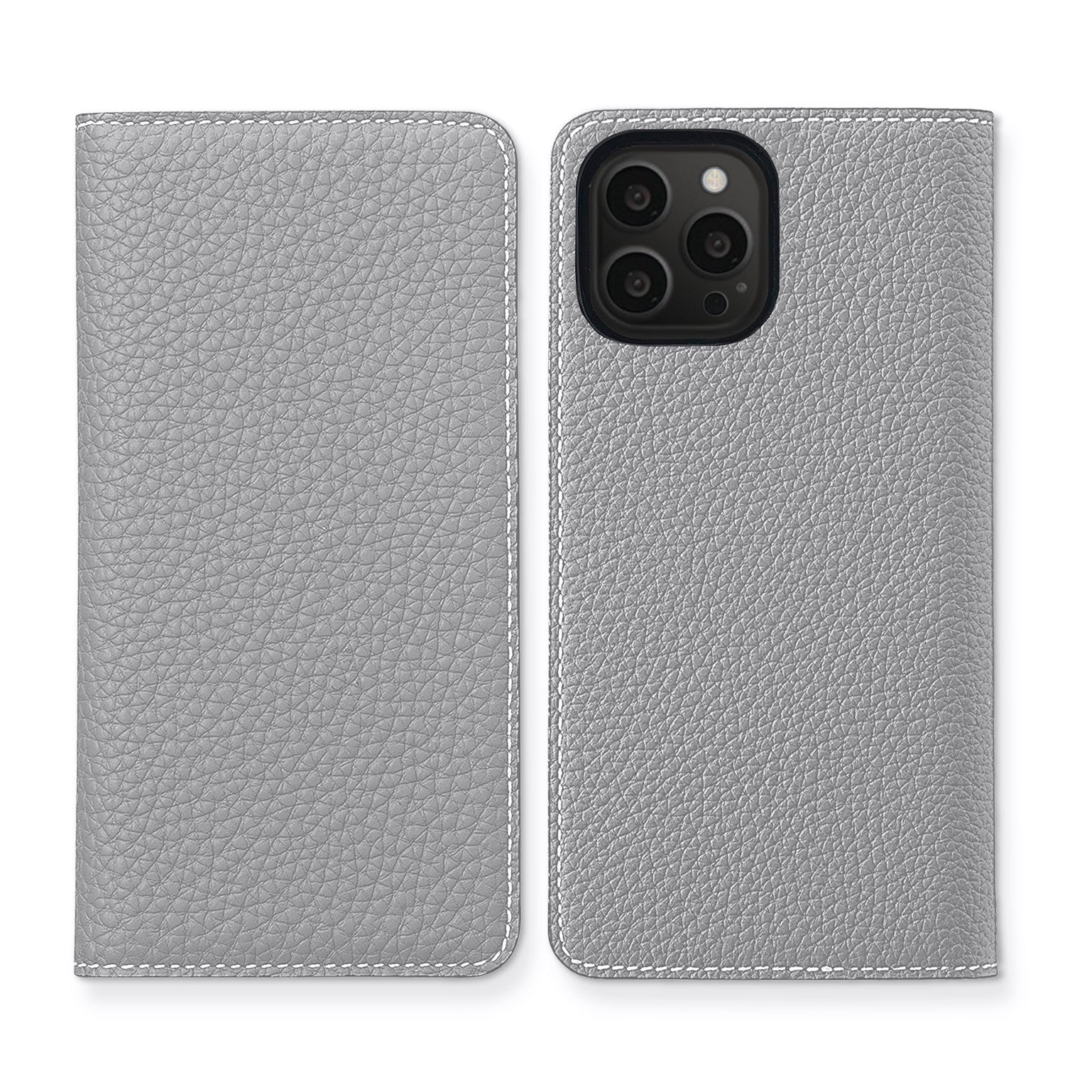 (iPhone 13 Pro Max) Diary Case Shrink Leather