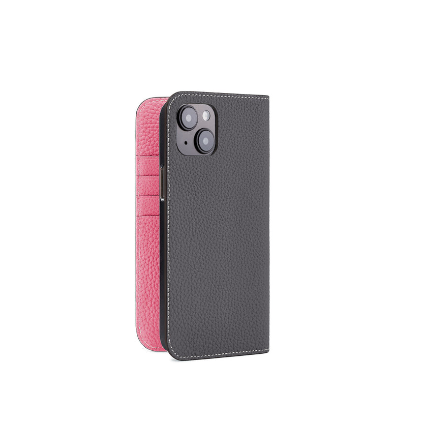 【オンライン限定】 (iPhone 14 Plus) ダイアリーケース シュリンクレザー