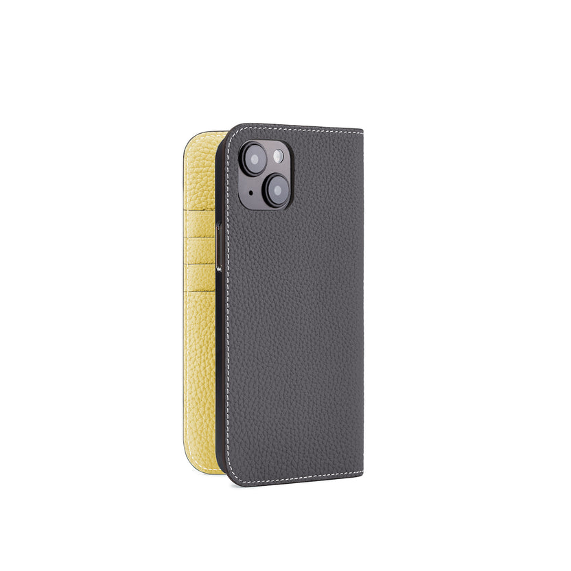 【オンライン限定】 (iPhone 14 Plus) ダイアリーケース シュリンクレザー