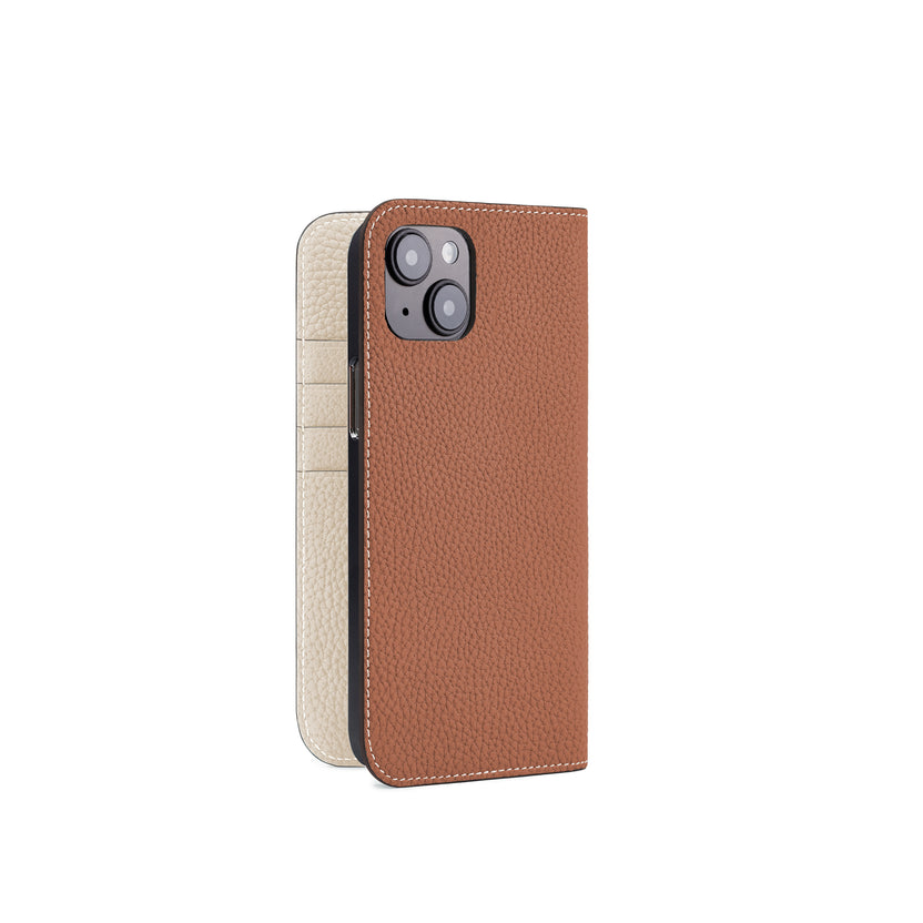 【オンライン限定】 (iPhone 14 Plus) ダイアリーケース シュリンクレザー