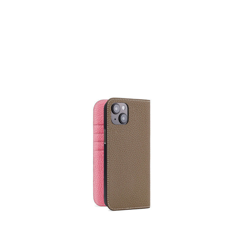 【オンライン限定】 (iPhone 14 Plus) ダイアリーケース シュリンクレザー