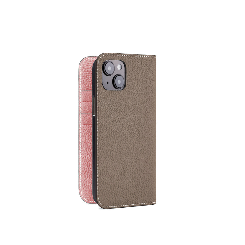 【オンライン限定】 (iPhone 14 Plus) ダイアリーケース シュリンクレザー