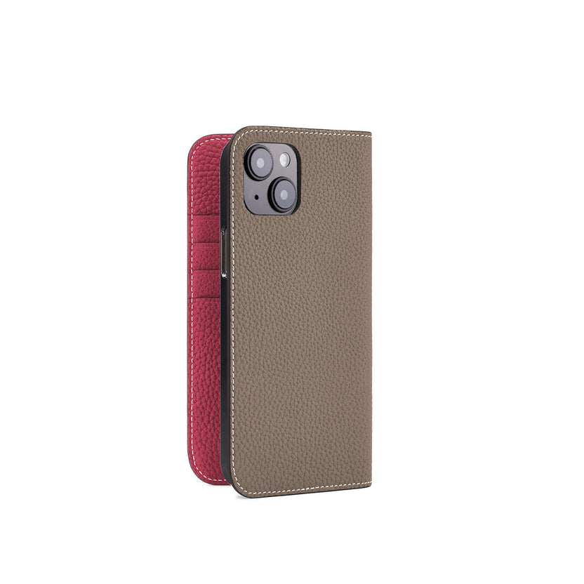 【オンライン限定】 (iPhone 14 Plus) ダイアリーケース シュリンクレザー