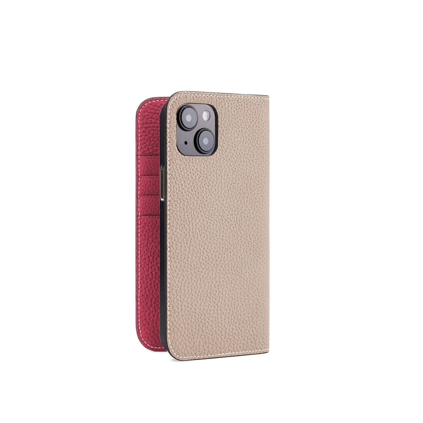 【オンライン限定】 (iPhone 14 Plus) ダイアリーケース シュリンクレザー