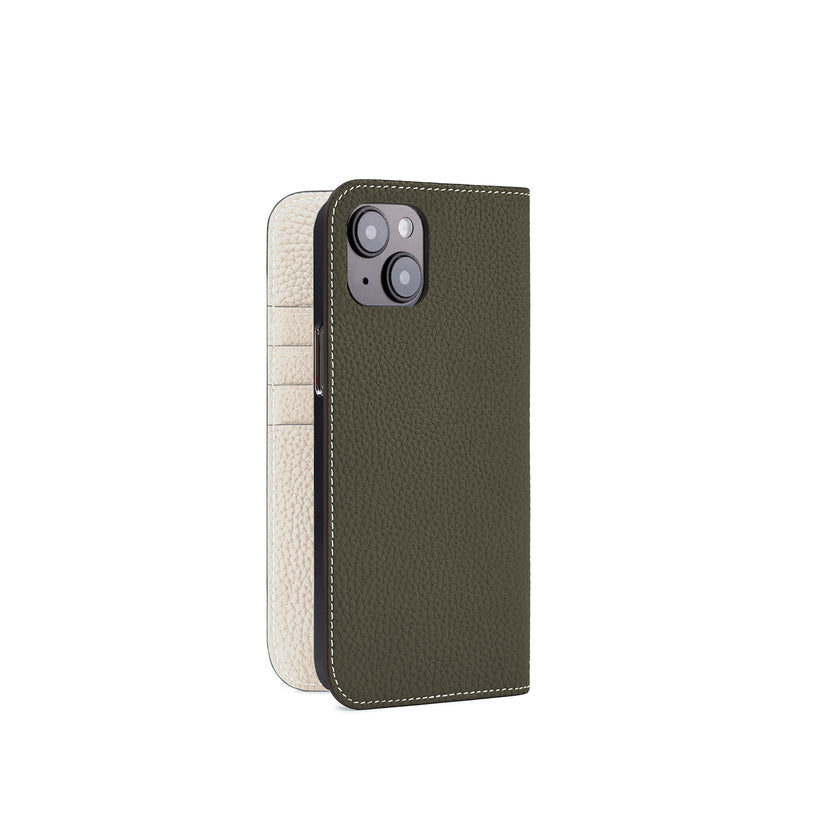 【オンライン限定】 (iPhone 14 Plus) ダイアリーケース シュリンクレザー
