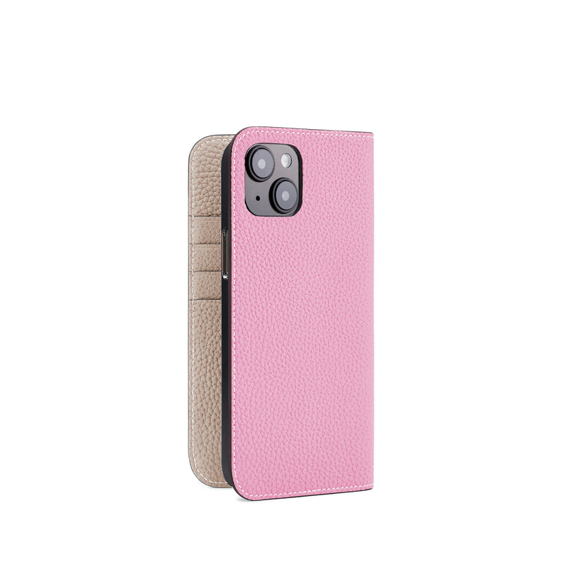 【オンライン限定】 (iPhone 14 Plus) ダイアリーケース シュリンクレザー