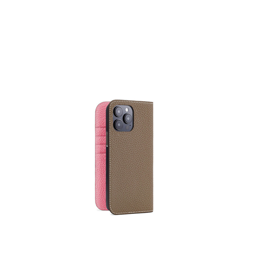 (iPhone 14 Pro Max) ダイアリーケース シュリンクレザー
