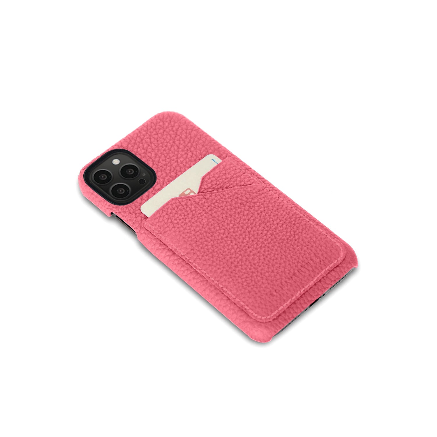 (iPhone 13 Pro) Back cover case Shrink leather