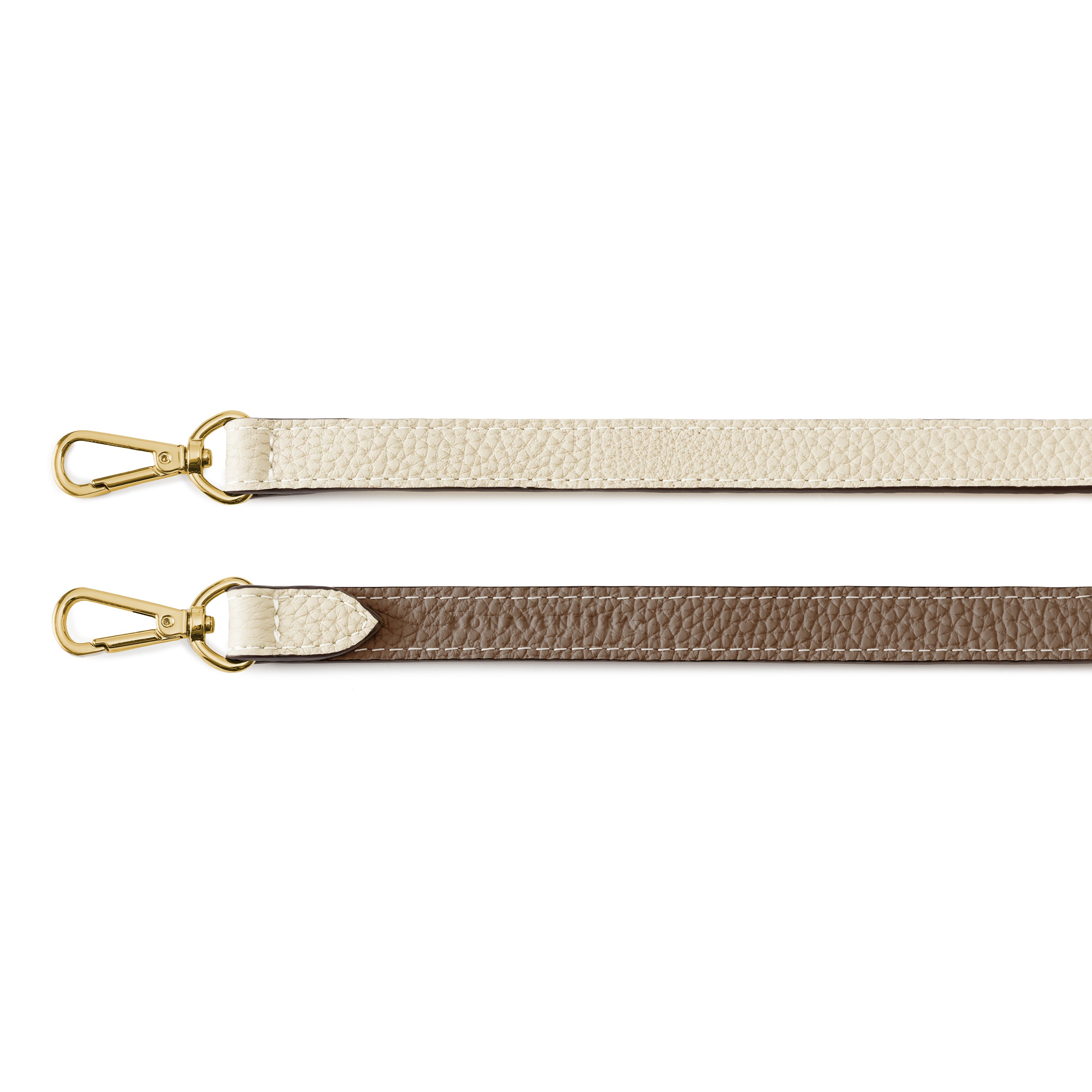 Shoulder strap with handle, shrink leather for back cover (gold)