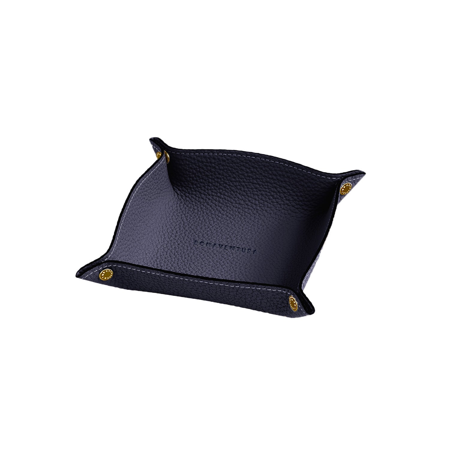 Valet tray in shrink leather (small)