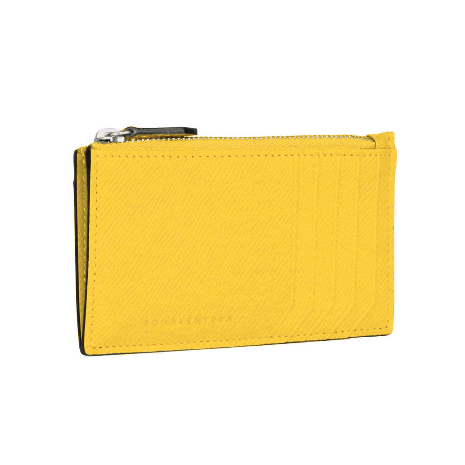 Mini zip wallet in Noblesse leather