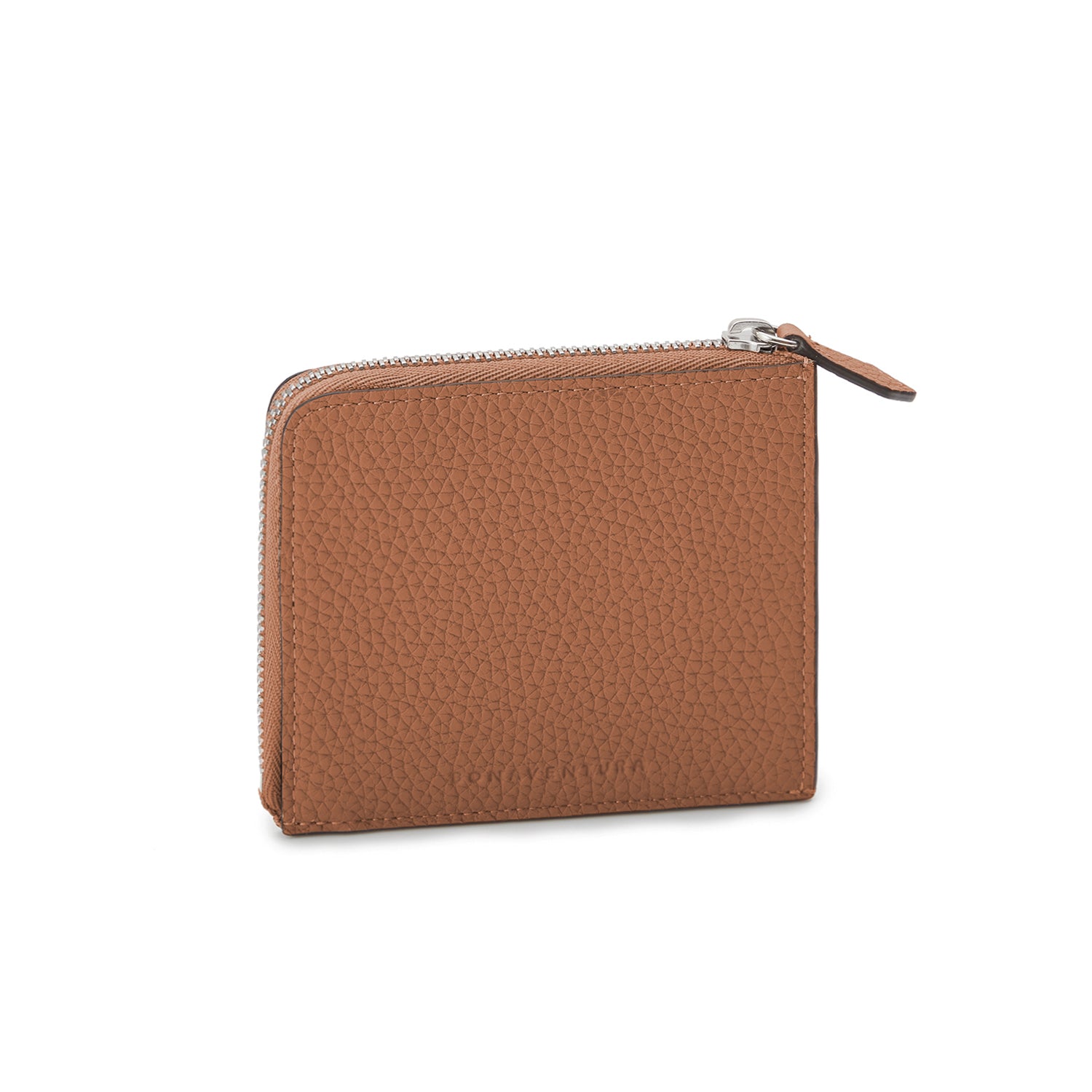 L-shaped zip wallet in shrink leather