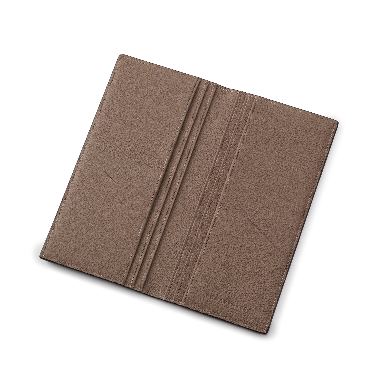 Men's Long Card Wallet in Shrink Leather