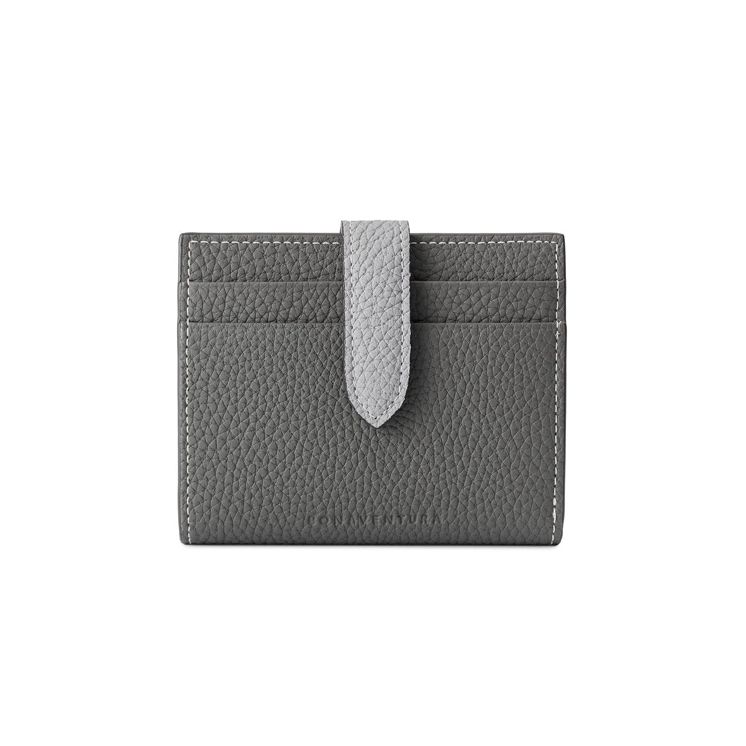 Belted medium wallet in shrunk leather