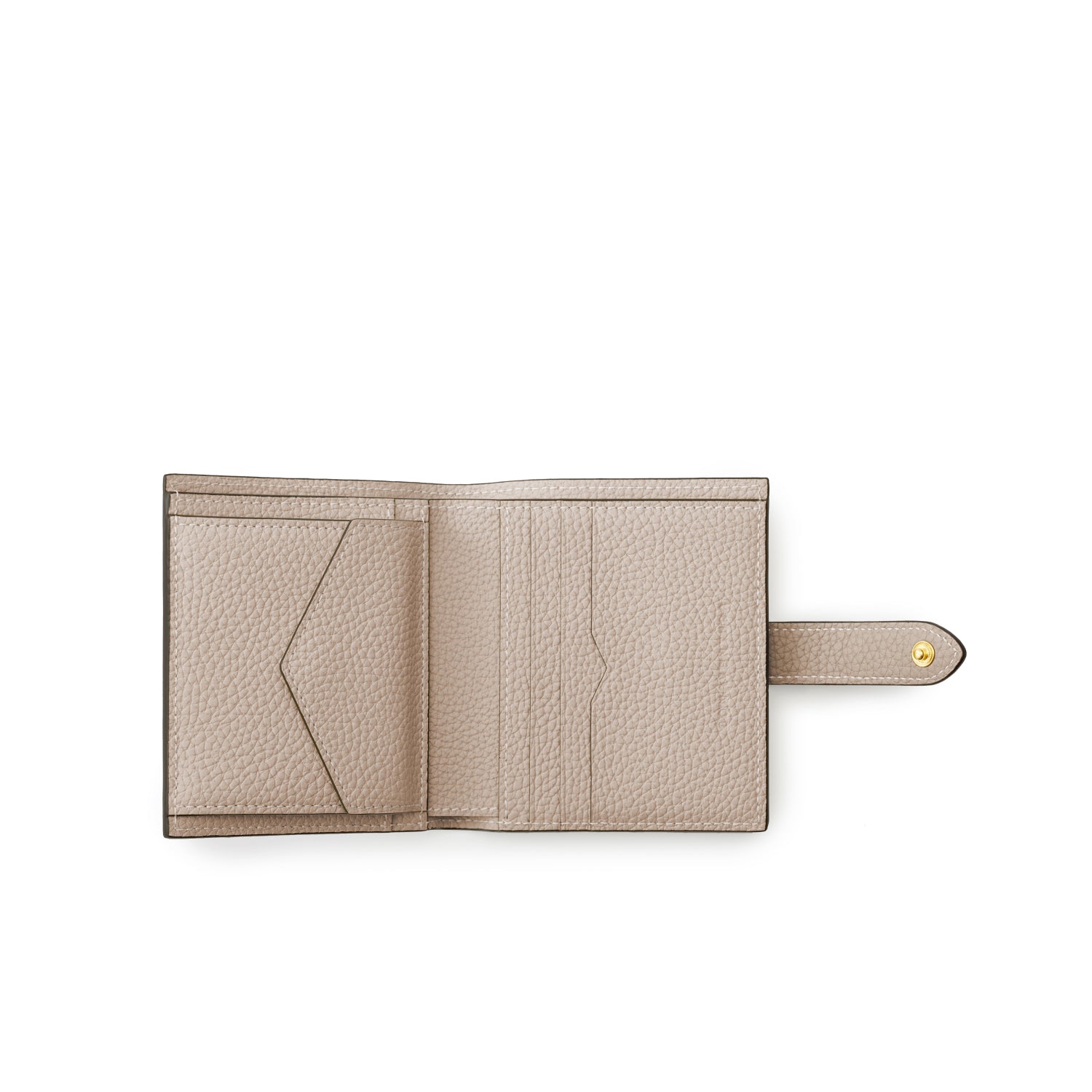 Belted bifold wallet in shrunken leather